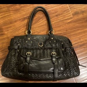 Cole Haan Black Leather woven Satchel